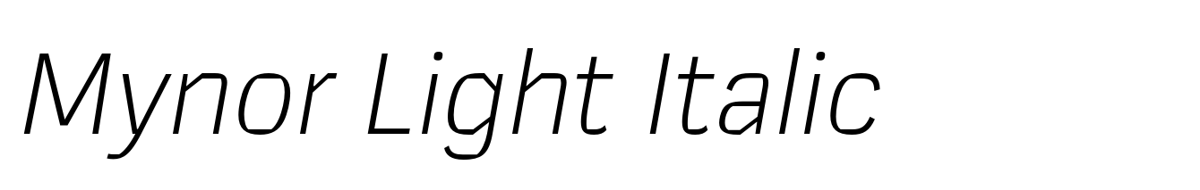 Mynor Light Italic